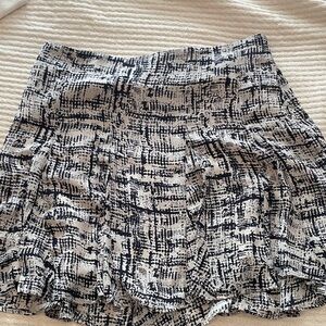 Banana Republic Blue and White Printed Skater Skirt W8